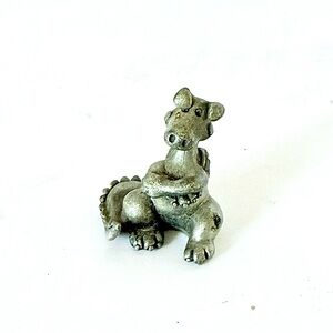 Vintage Hudson Fine Pewter Miniature Dragon Figurine Little Kingdom 1984
